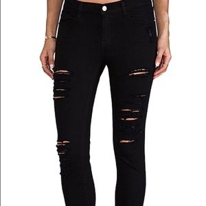 Frame - Le High Skinny Black Jeans